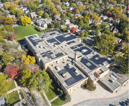 Lagrange School District aerial view.
