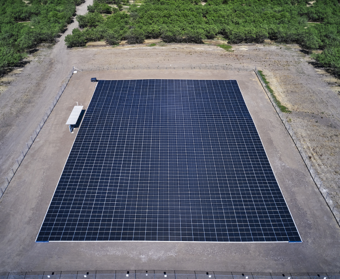 Birdseye View of the Olam solar panel project
