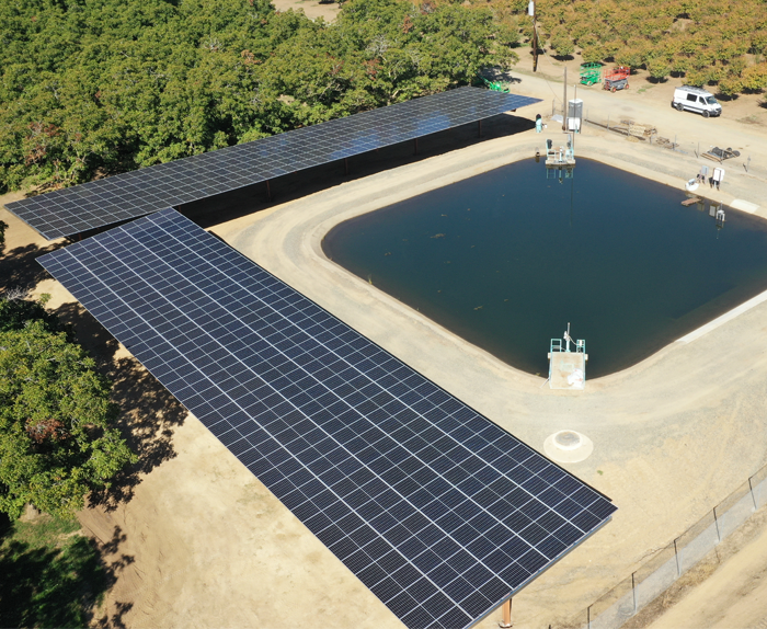 Aerial of Feather Water solar farm