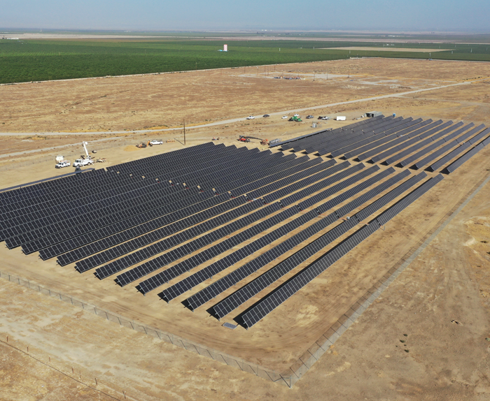 Aerial of vulcan solar farm