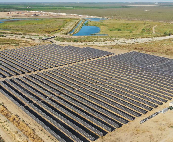 Aerial view of Cawelo solar project