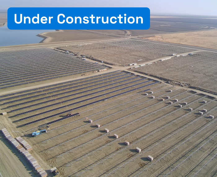 Aerial view of solar power plant.