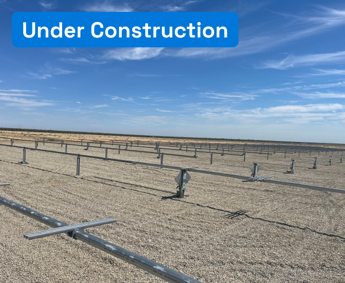 Solar panel project under construction