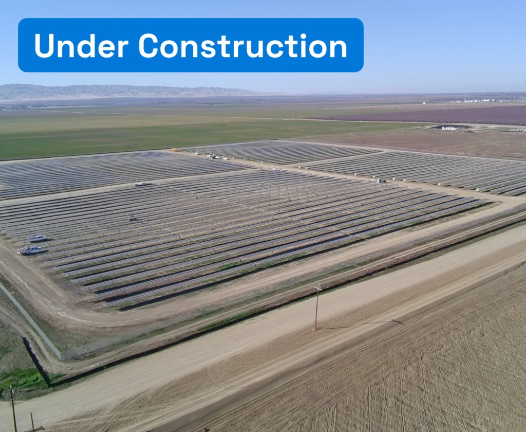 Aerial view of solar power plant.